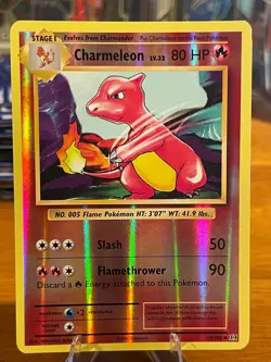 2016 Pokemon XY Evolutions Charmeleon 10/108 Reverse Holo Uncommon MP - Image 1