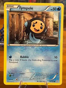 2012 Pokemon Black & White Dragons Exalted Tympole 34/124 Common Basic MP - Image 1