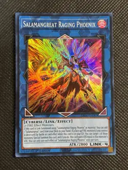 YuGiOh! Salamangreat Raging Phoenix RA04-EN083 Super Rare 1st Edition Near Mint - Image 1
