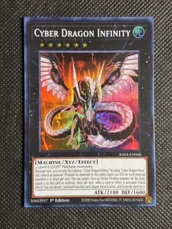 YuGiOh! - Cyber Dragon Infinity RA04-EN068 Super Rare 1st Edition Near Mint - Image 1