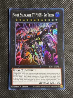 YuGiOh! - Super Starslayer TY-PHON - Sky Crisis RA04-EN072 Super Rare 1st Ed NM - Image 1