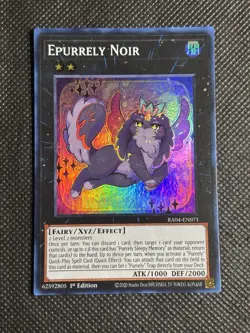 YuGiOh! - Epurrely Noir RA04-EN071 Super Rare 1st Edition Near Mint - Image 1
