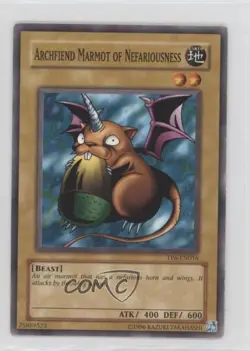Archfiend Marmot of Nefariousness YuGiOh Tournament Pack 6 #TP6-EN016 2005 - Image 1