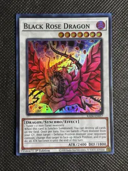 YuGiOh! - Black Rose Dragon RA04-EN057 Super Rare 1st Edition Near Mint - Image 1