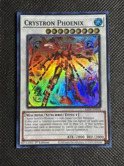 YuGiOh! - Crystron Phoenix RA04-EN058 Super Rare 1st Edition Near Mint - Image 1