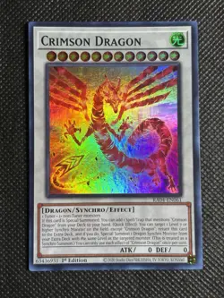 YuGiOh! - Crimson Dragon RA04-EN061 Super Rare 1st Edition Near Mint - Image 1
