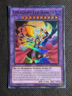 YuGiOh! - Lunalight Leo Dancer RA04-EN053 Super Rare 1st Edition Near Mint - Image 1