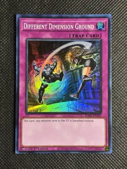 YuGiOh! - Different Dimension Ground RA04-EN101 Super Rare 1st Edition Near Mint - Image 1