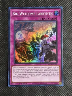 YuGiOh! - Big Welcome Labrynth RA04-EN104 Super Rare 1st Edition Near Mint - Image 1