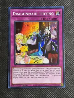 YuGiOh! - Dragonmaid Tidying RA04-EN102 Super Rare 1st Edition Near Mint - Image 1
