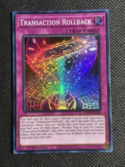YuGiOh! - Transaction Rollback RA04-EN105 Super Rare 1st Edition Near Mint - Image 1