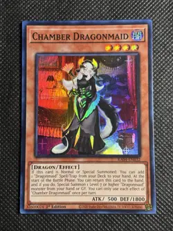 YuGiOh! - Chamber Dragonmaid RA04-EN032 Super Rare 1st Edition Near Mint - Image 1