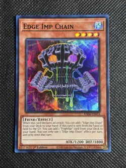 YuGiOh! - Edge Imp Chain RA04-EN014 Super Rare 1st Edition Near Mint - Image 1