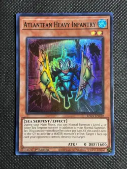 YuGiOh! - Atlantean Heavy Infantry RA04-EN010 Super Rare 1st Edition Near Mint - Image 1