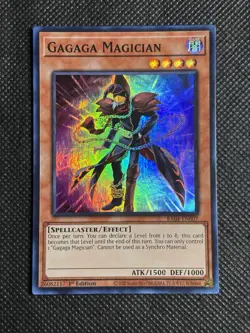 YuGiOh! - Gagaga Magician RA04-EN007 Super Rare 1st Edition Near Mint - Image 1