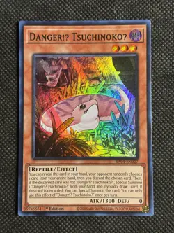 YuGiOh! - Danger!U TsuchinokoU RA04-EN027 Super Rare 1st Edition Near Mint - Image 1