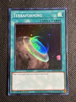 YuGiOh! - Terraforming RA04-EN084 Super Rare 1st Edition Near Mint - Image 1