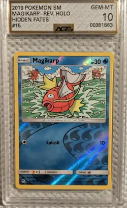 Pokemon TCG Magikarp Reverse Holo Rare Card 15/68 Hidden Fates - Image 1