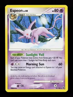 Espeon 18/100 Rare Majestic Dawn Non Holo Pokemon Card - Image 1