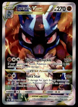 Pokemon TCG SWSH Promo Cards #SWSH291 Lucario VSTAR MP-HP (Creases) - Image 1