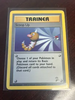 Scoop Up 107/130 Rare Non-Holo Base 2 Set Pokemon Trainer Card LP - Image 1