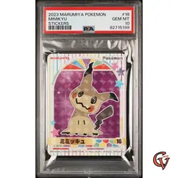 PSA10 2023 Marumiya Pokemon Sticker Mimikyu Japanese Pokemon Card Prizm - Image 1