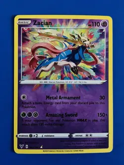 Pokemon TCG Zacian Vivid Voltage 082/185 Holo Amazing Rare Trading Card - Image 1