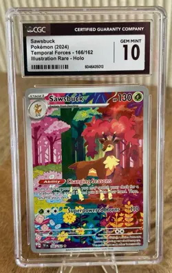 Sawsbuck 166/162 CGC 10 Gem Mint Graded Pokemon Card - Image 1