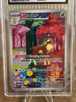 Sawsbuck 166/162 CGC 10 Gem Mint Graded Pokemon Card - Image 2