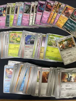 Prismatic Evolutions Bulk Lot 150 Cards 100 Common 40 Reverse Holos 16 Holos - Image 1
