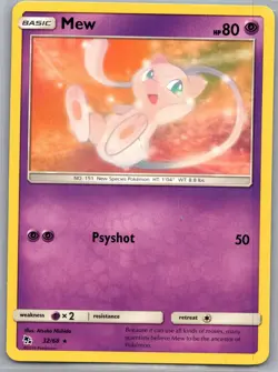 Mew 32/68 Non Holo Hidden Fates - Pokemon Card - NM - Image 1