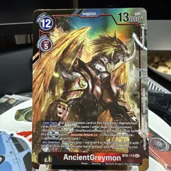 Digimon Card Game TCG - BT4-113 AncientGreymon Alt Art - Secret Rare - Image 1