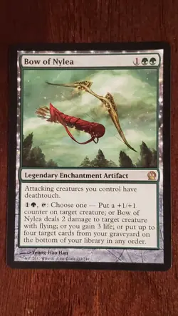 Bow of Nylea Theros EX/LP #153 MTG Magic the Gathering Enchantment Artifact Rare - Image 1