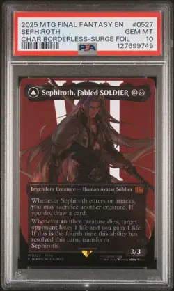 2025 MTG FF SURGE SEPHIROTH, FABLED SOLDIER/SEPHIROTH, ONE-WINGED ANGEL PSA 10 - Image 1
