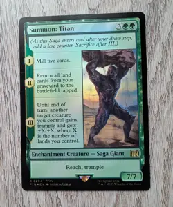 MTG Summon: Titan x1 NM - FIN #204 Final Fantasy Rare FOIL - Image 1