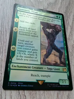 MTG Summon: Titan x1 NM - FIN #204 Final Fantasy Rare FOIL - Image 3