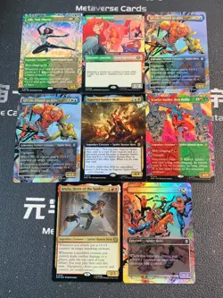 Magic MTG Silk,Web Weaver Superior Spider-Man Borderless Marvel Spider-Man Lot*8 - Image 1