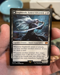 MTG Sephiroth, Fabled SOLDIER Final Fantasy Regular Mythic - Image 1