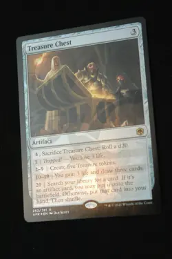 Magic MTG Foil Treasure Chest AFR D&D Dungeons & Dragons Ampersand Promo NM - Image 1