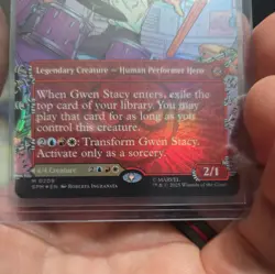 Gwen Stacy (0209 Borderless)Marvel's Spider-Man Foil NM MTG - Image 3