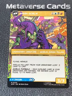 Magic MTG Norman Osborn Green Goblin 0220 Borderless Marvel Spider-Man - Image 2