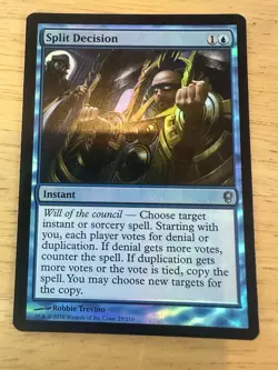 MTG Magic FOIL Split Decision Conspiracy NM - Image 1