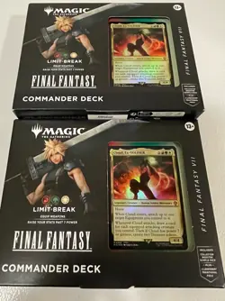 2 NEW Magic The Gathering Final Fantasy VII 7 cloud Commander Deck Limit Break - Image 1