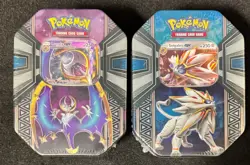 POKEMON 2017 SPRING TIN Legends of Alola Tins BOTH SOLGALEO GX & LUNALA GX NICE! - Image 1