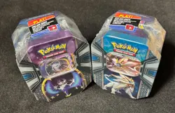 POKEMON 2017 SPRING TIN Legends of Alola Tins BOTH SOLGALEO GX & LUNALA GX NICE! - Image 2