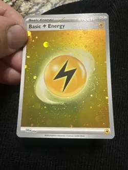 HD COSMOS HOLO 🌀 SWIRL Basic Lightning Energy 004 - Pokemon 151 RARE - Image 2