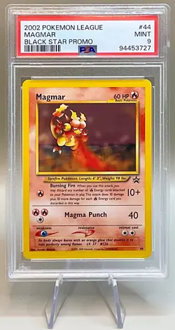 Pokemon Magmar #44 - 2002 Wizards Black Star Promo - PSA 9 MINT!! - Image 1