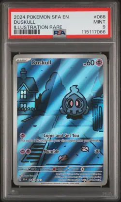 2024 POKEMON SFA EN-SHROUDED FABLE ILLUSTRATION RARE #068 DUSKULL PSA 9 - Image 1