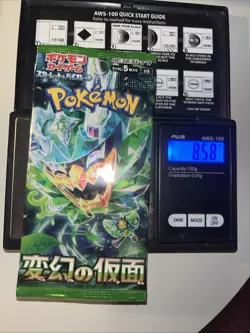 Heavy 8.58g Pokemon Sealed Mask Of Change Japanese Booster Pack - Image 1