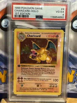 1999 POKEMON BASE SET 1ST EDITION #4 CHARIZARD-HOLO PSA 4 - Image 1
